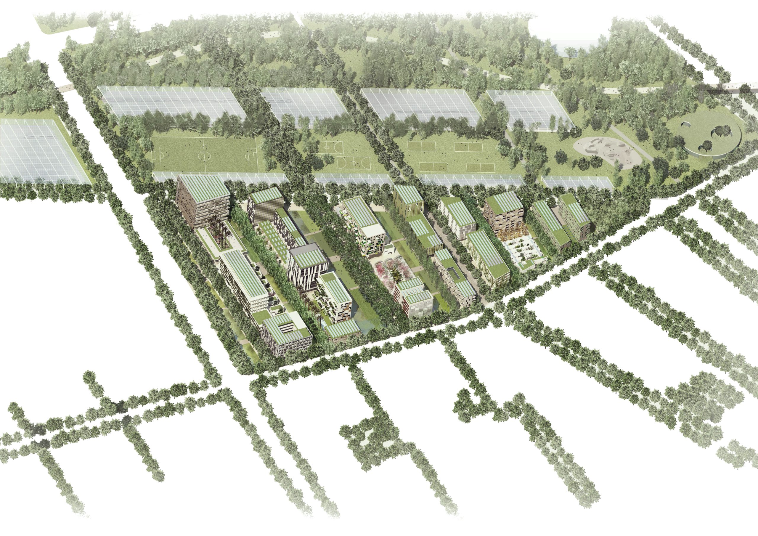 140125 AXONOMETRY3 urbantizació exterior